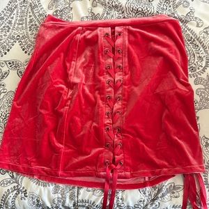 Crushed Velvet Mini Skirt
